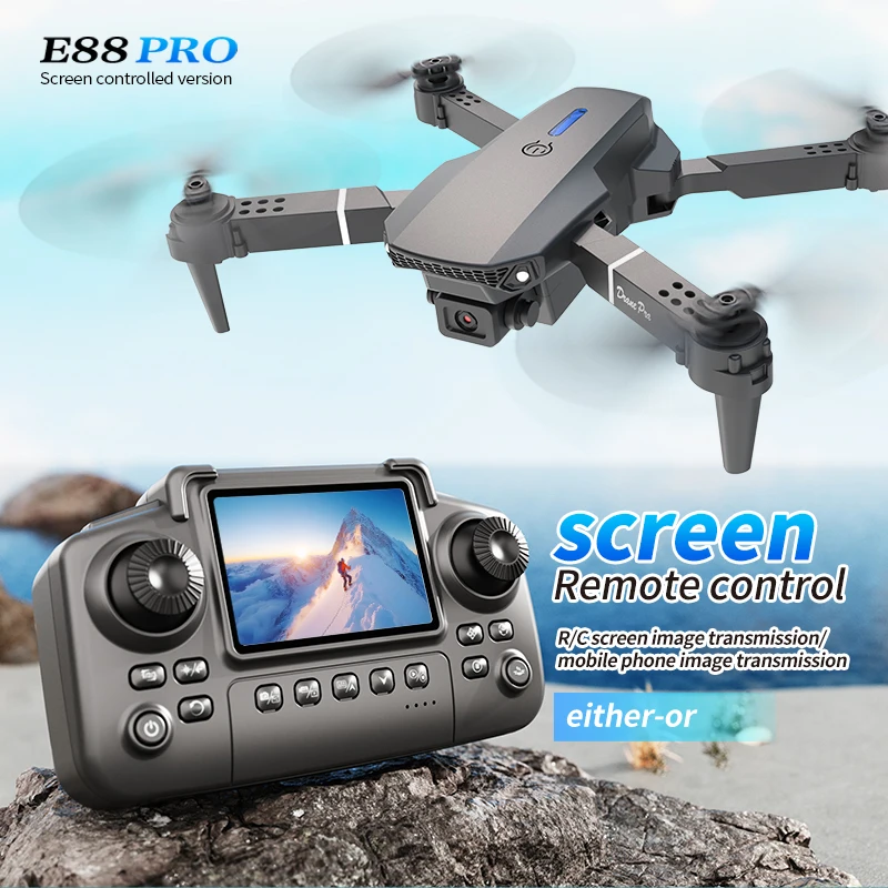 Rc Helicopter Case - Drone professionale E88 PRO con schermo
